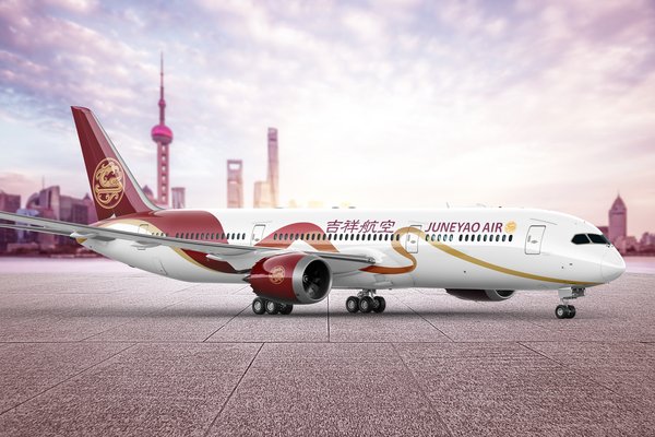 Chinese carrier Juneyao Airlines unveils livery design for Boeing 787 fleet