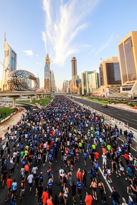 Epic Dubai Run Sees 70,000 People on Major Highway Joining the City's Fitness Challenge