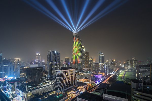 Bangkok's festive season hits new heights with 60-storey light show by 7 leading artists