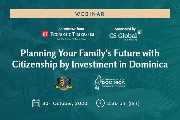 Times of India's Upcoming Webinar Will Discuss How to Effectively Plan Your Family's Future Through Citizenship by Investment in Dominica