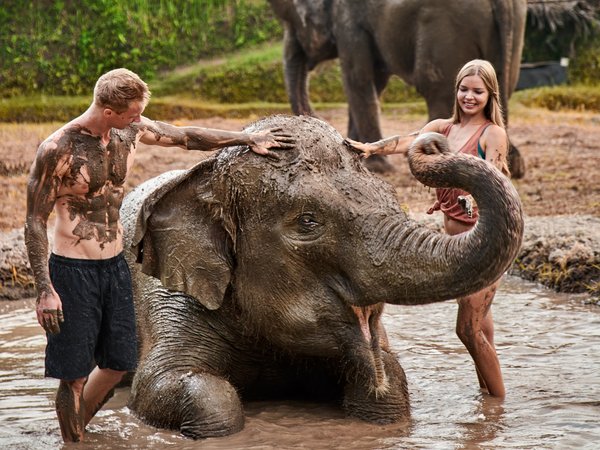 Bali Zoo Introduces A Fun Elephant Mud Fun Experience