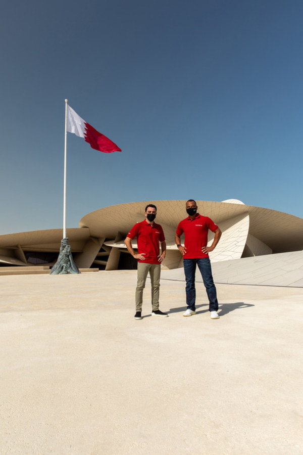 Football Greats Cafu and Xavi Soaked Up the Sights of Qatar During the FIFA Club World Cup Qatar 2020™