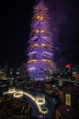 The World's Tallest Building, Burj Khalifa, Captivates the Globe With Emaar's Spectacular New Year's Eve Show in Downtown Dubai