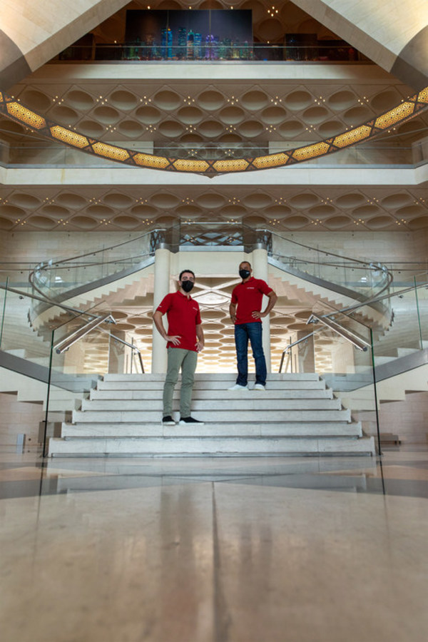 Football Greats Cafu and Xavi Soaked Up the Sights of Qatar During the FIFA Club World Cup Qatar 2020™