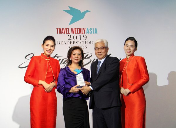 Mandarin Orchard Singapore named Best Upscale Hotel-Asia Pacific at the Travel Weekly Asia 2019 Readers' Choice Awards