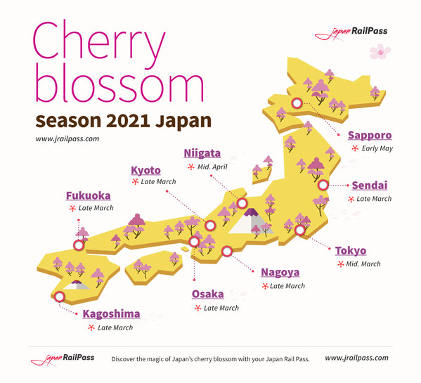 Experience Japan's 2021 Cherry Blossom from home