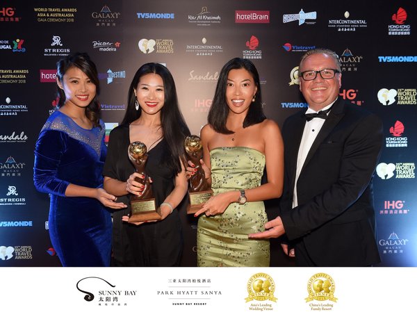 Sanya Sunny Bay Won the awards for Asia's Leading Wedding Venue 2018 & China's Leading Family Resort 2018