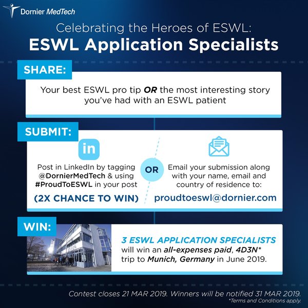 Dornier MedTech Recognizes ESWL Application Specialists Around the World