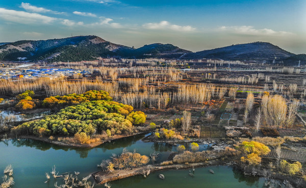 Picturesque winter scenery of Xuecheng District, Zaozhuang