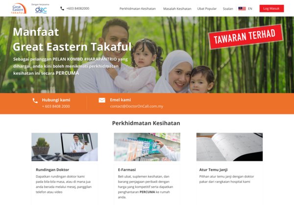 Great Eastern Takaful Berhad partners DoctorOnCall to offer Harapan Trio customers revolutionary digital healthcare services