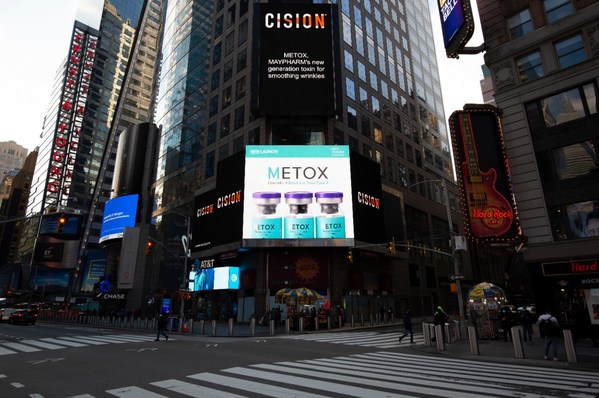 Maypharm Announces New Product METOX on Times Square in New York