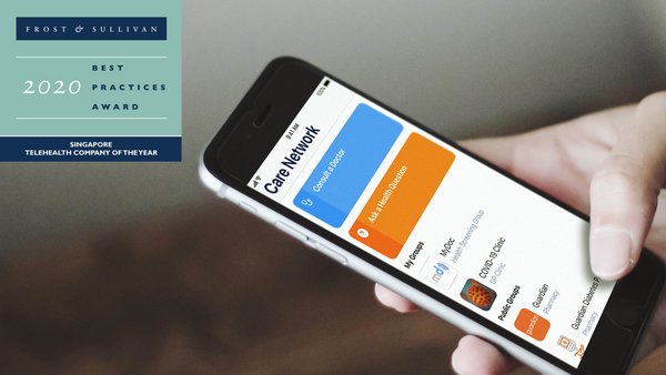 MyDoc named 2020 Singapore Telehealth Company of the Year by Frost & Sullivan