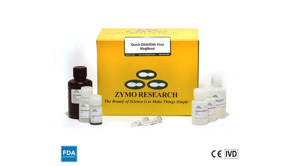 Zymo Research Receives CE IVD Mark for its Quick-DNA/RNA™ Viral MagBead Kit