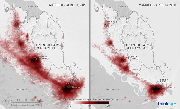 Think City: Clear Skies as Nitrogen Dioxide Levels Decrease Due to MCO