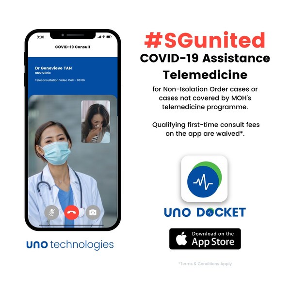 Launch of #SGUnited COVID-19 Assistance Telemedicine Initiative by UNO Tech