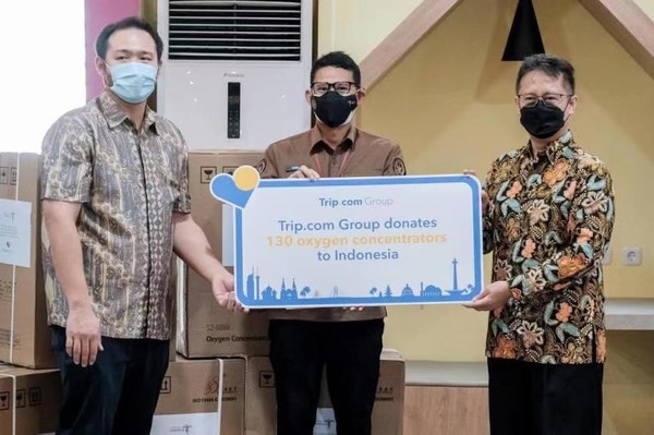 Trip.com Group donates 130 oxygen concentrators to Indonesia