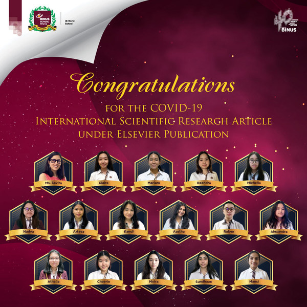 BINUS SCHOOL Simprug Announces Students' Participation in an International Scientific Publication about COVID-19