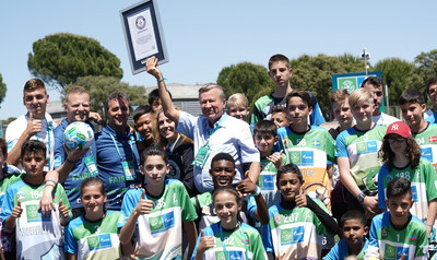 Gazprom International Children's Social Programme Football for Friendship Gains GUINNESS WORLD RECORDS(R) Title