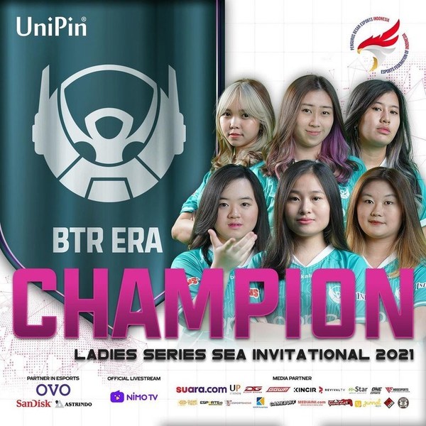 Belletron ERA Creates a New History by Winning The First UniPin Ladies Series SEA Invitational Trophy