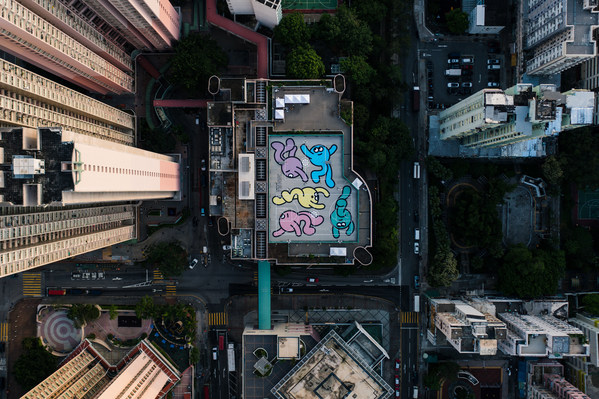 The First Public Nike Grind Court in Hong Kong Made From 20,000 Pairs of Used Sneakers