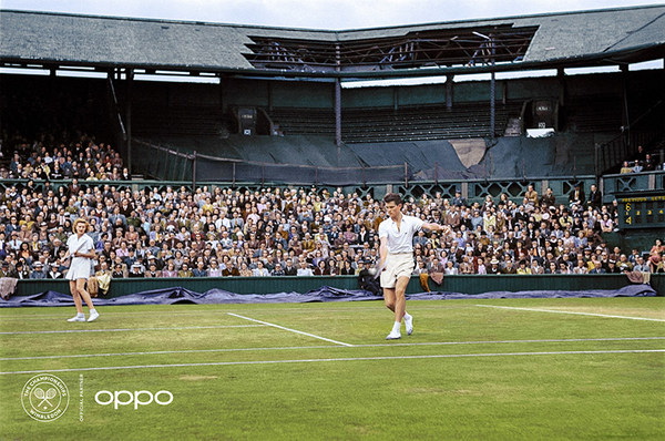 OPPO recolourises iconic tennis images to celebrate the return of Wimbledon