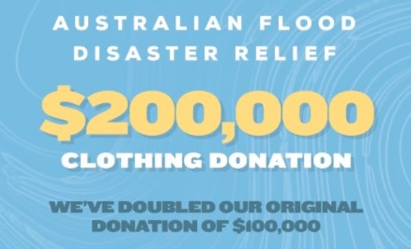 Muscle Nation have doubled their Thread Together donation to offer $200,000 worth of products to those affected by the recent flooding