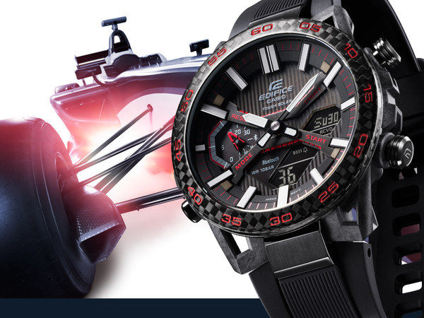 Casio to Release EDIFICE with Case Design Featuring Race Car Suspension Motif