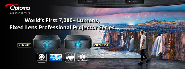 Introducing World's First 7,000+ Lumens, Fixed Lens, Professional Laser Projectors - Optoma ZU720T & ZU720TST