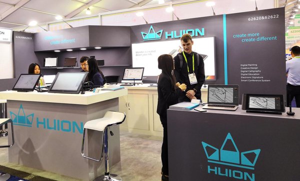 Huion exhibits Kamvas Pro pen displays at CES Las Vegas 2019