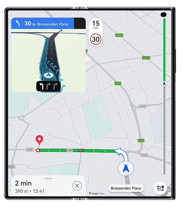 Petal Maps brings the navigation experience to life with the all-new HUAWEI Mate Xs 2