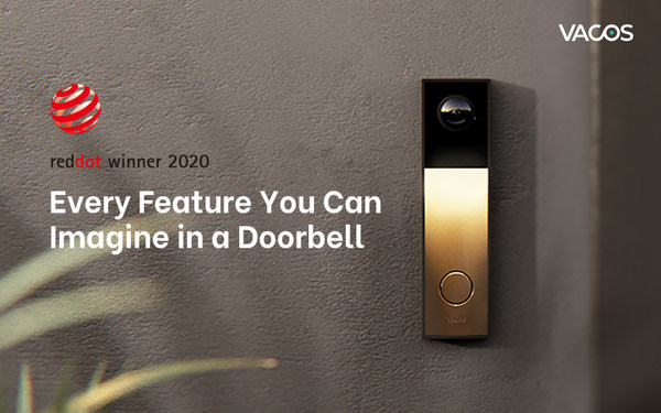 Vacos Launches World's Most Versatile and Advanced Video Doorbell on Indiegogo, a 2K AI Smart Doorbell Wins 2020 Red Dot Award