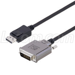 L-com Introduces new DVI to DisplayPort Cable Assemblies