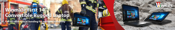 Winmate Introduces New Advanced 13.3" Convertible Rugged Laptop