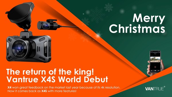 Vantrue X4S: 4K wifi dash cam launched