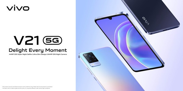 vivo introduces V21 and V21 5G with 44MP OIS front camera - the ultimate selfie smartphones to capture every moment, day and night