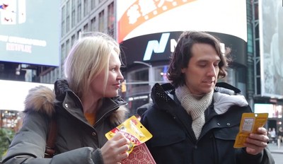 Chacha sends Chinese New Year greetings at New York's Times Square