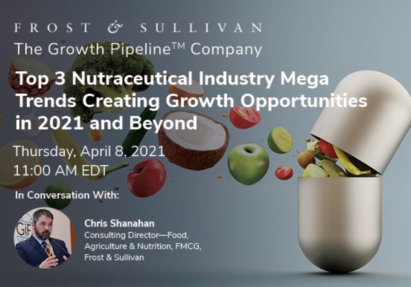 Frost & Sullivan Explores the Top 3 Mega Trends Shaping Growth in the Nutraceuticals Industry for 2021 and Beyond