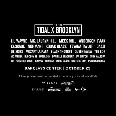 Lil Wayne, Ms. Lauryn Hill, Meek Mill, Anderson .Paak & More Join Forces and Raise their Voices for Criminal Justice Reform at 4th Annual TIDAL X: Brooklyn