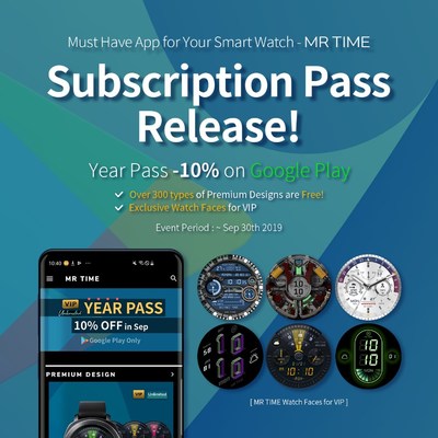 MR TIME offers access to unlimited premium watch faces through Subscription Pass