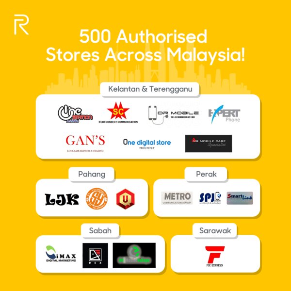 Realme Smartphones Now Available in 500 Authorized Stores Across Malaysia