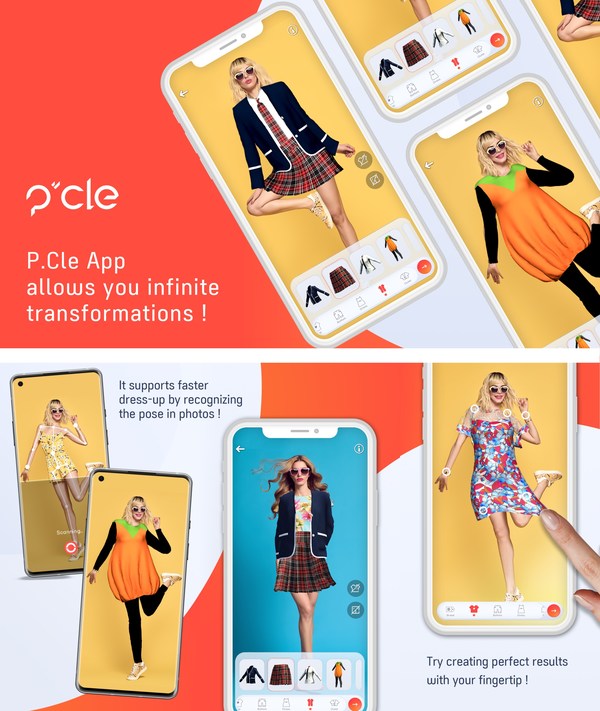 Pocket Memory, the Corporation Specializing in Creating VR Content, Introduces the Virtual Fashion Lifestyle Mobile app "P.Cle"