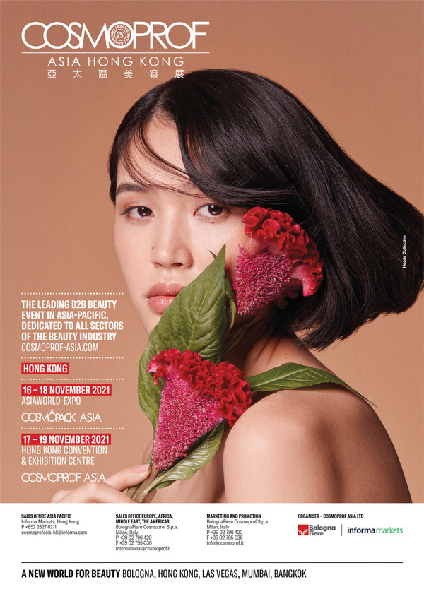 The 25th edition of Cosmoprof Asia will be held from 16 to 19 November 2021