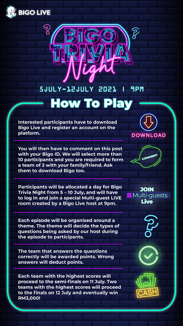 Bigo Live launches BIGO Trivia Night to bring Malaysians together during lockdown