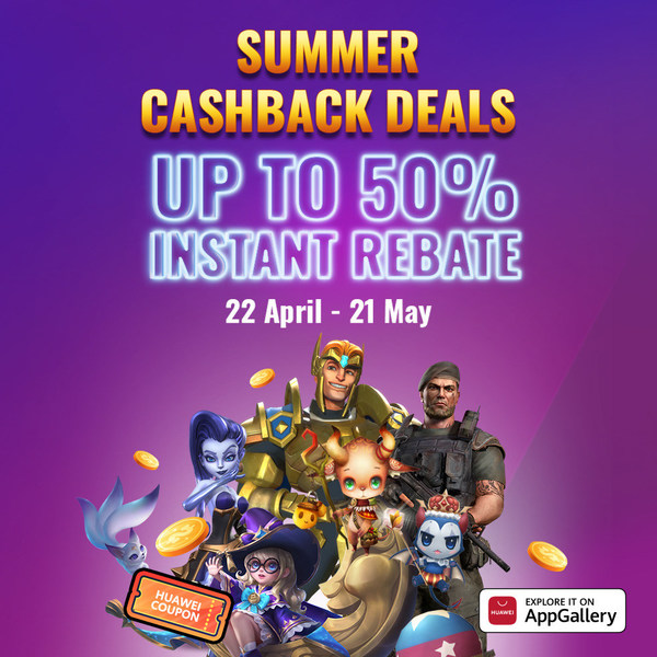 HUAWEI AppGallery kickstarts the summer for Philippines users with cashbacks and exciting prizes to be won