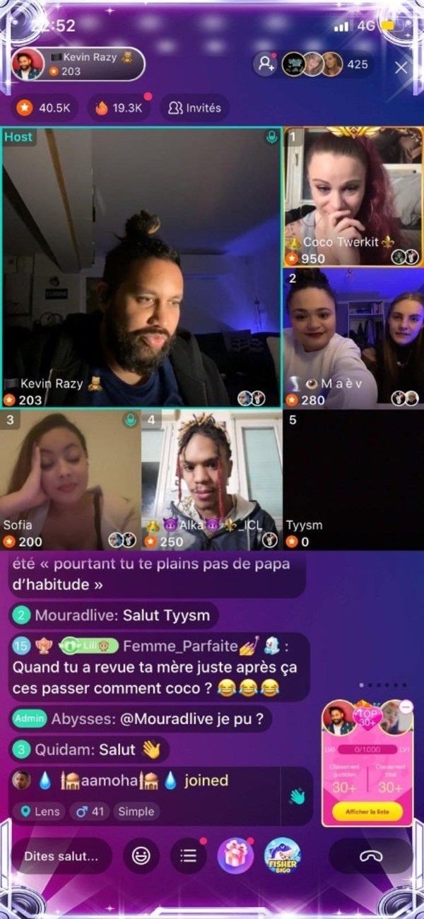 Famous French comedian Kevin Razy held new socially interactive talk show celebrating Valentine's day on Bigo Live