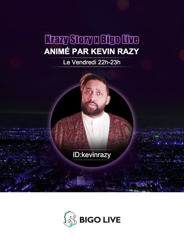 French famous comedian Kavin Razy held new socially interactive talk show celebrating Velentine's day on Bigo Live