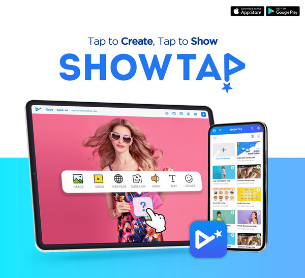 The Real-Time Moving Show on the Screen "Showtap" App Launch