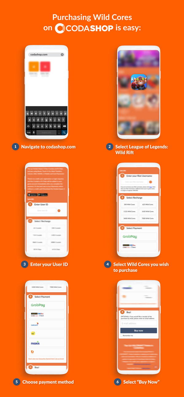 Top Up Wild Rift at Codashop Malaysia
