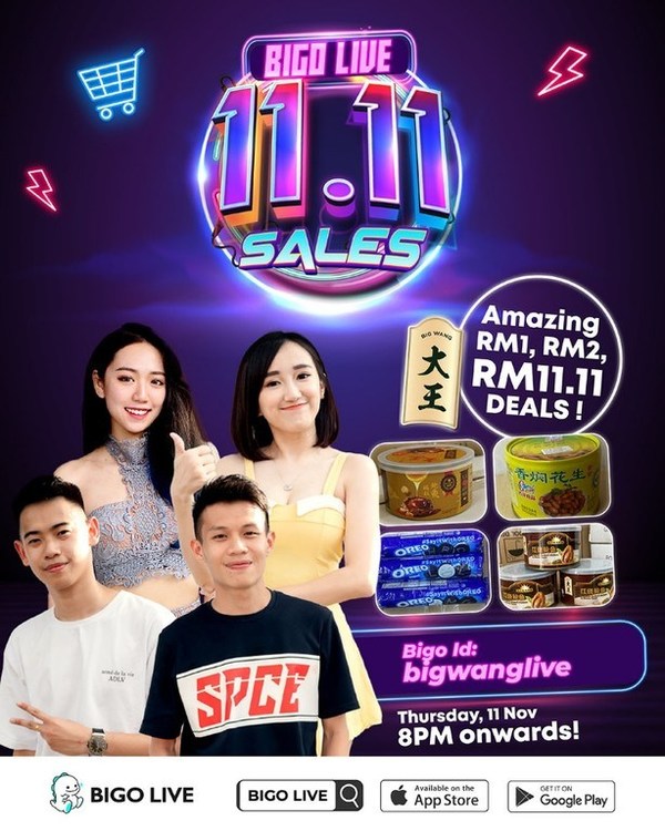 Get the best deals on Singles' Day with Bigo Live Malaysia's 11.11 Sales Events