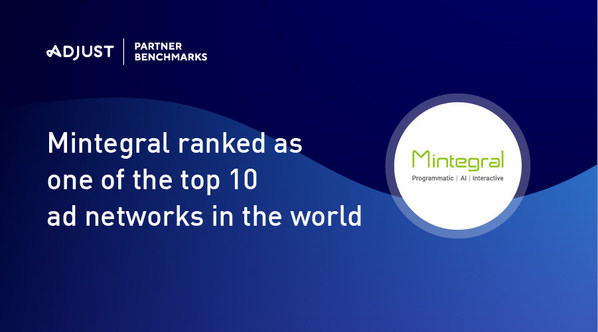 Mintegral ranked as one of the top 10 ad networks in the world on the Adjust Partner Benchmarks report